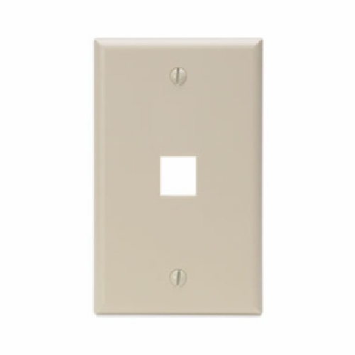 LEVITON 41080-1IP  Single-Gang QUICKPORT Wallplate, 1-Port, Ivory  078477835531