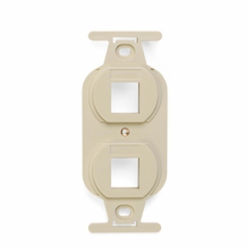 LEVITON 41087-2IP  QUICKPORT Duplex Type 106 Insert, 2-Port, Ivory 078477836750
