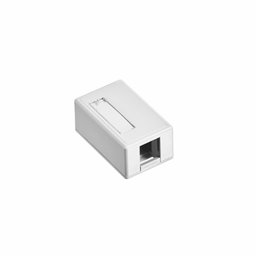 LEVITON 41089-1WP Surface-Mount QUICKPORT™ Box, Plenum Rated, 1-Port, White 078477152461