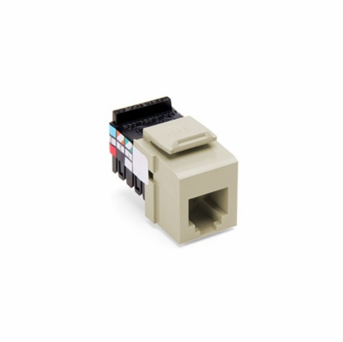LEVITON 41106-RI6 Voice Grade QUICKPORT™ Jack, 6P6C, Ivory 078477834213