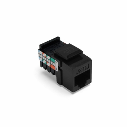 LEVITON 41108-RE5 Cat 5 QUICKPORT™ Jack, Black 078477826546