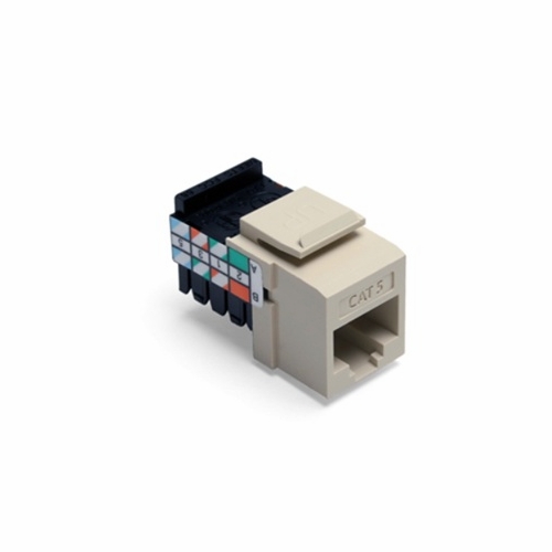 LEVITON 41108-RI5 Cat 5 QUICKPORT™ Jack, Ivory 078477826508