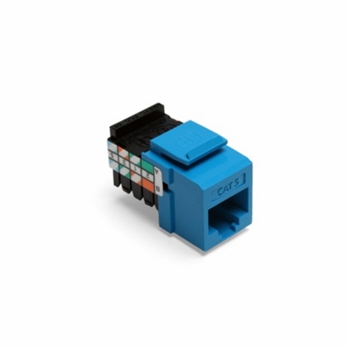 LEVITON 41108-RL5 Cat 5 QUICKPORT&trade; Jack, Blue 078477826584