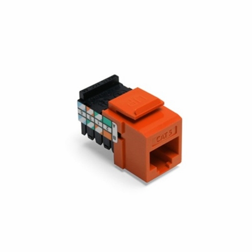 LEVITON 41108-RO5 Cat 5 QUICKPORT™ Jack, Orange 078477826577
