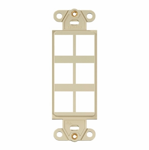 LEVITON 41646-I QUICKPORT™ Decora Insert, 6-Port, Ivory 078477013847