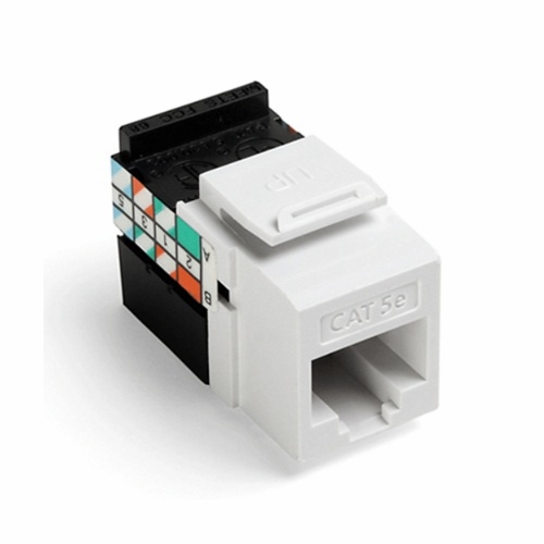 LEVITON 5G108-RW5 GIGAMAX&trade; Cat 5e QUICKPORT&trade; Jack, White 078477170328