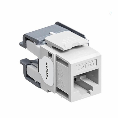 LEVITON 6110G-RW6 EXTREME Cat 6A QUICKPORT Jack, Channel-Rated, White 078477262122