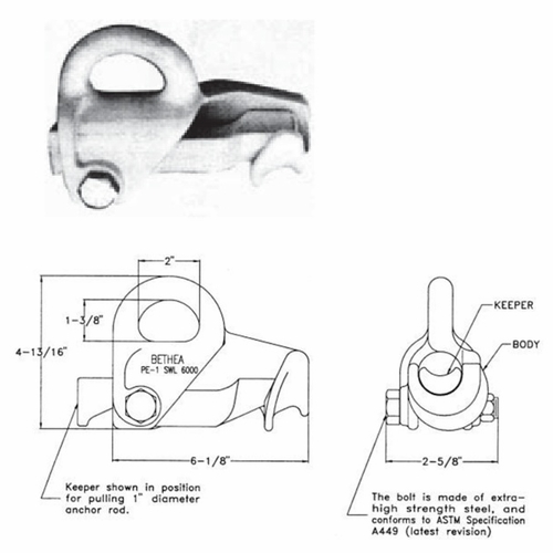 Maclean Power Systems Pe-1 Anchor Rod Pulling Eye New