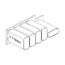 Metrotel 8455L Conversion To 9V Battery 99-0110-B Replaces Eveready 455