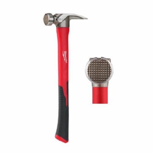 MILWAUKEE 48-22-9320 21oz Milled Face Poly/Fiberglass Handle Hammer