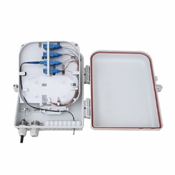 Multilink 020-120-20  FWP-16SC-24SP Wall Mount Distribution box w/flip-up patch panel, and fixed spl