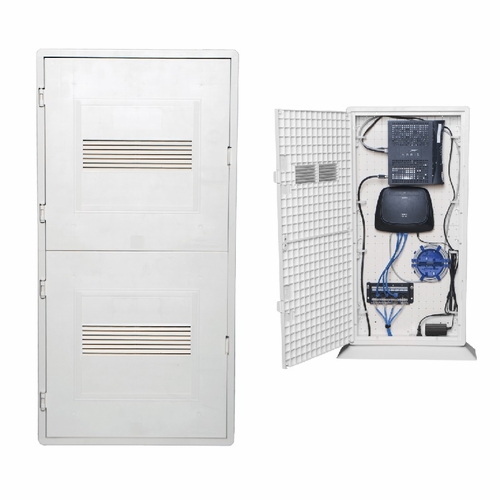 Multilink 020-298-10  30 Inch  Square Frame Wall Mount Vented Door White Wall Mount Fiber Enclosures