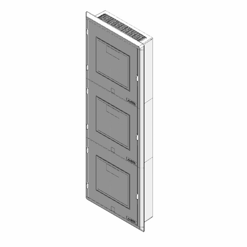Multilink 020-301-20  45 Inch  Flared/Tapered Frame Wall Mount Solid Door White Wall Mount Fiber Enc