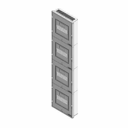 Multilink 020-302-10  60 Inch  Square Frame Wall Mount Vented Door White Wall Mount Fiber Enclosures