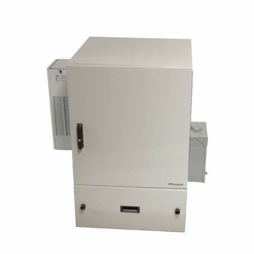 Multilink 030-151-10  PMO-14RU-N4-AC-BAT-PG Gray Pole Mount Enclosure w/Battery Drawer Wall/Pole M