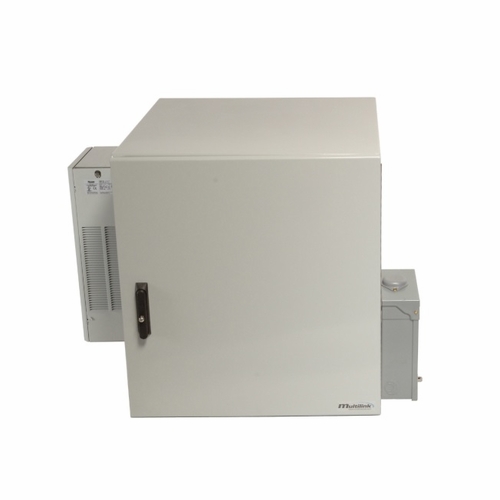 Multilink 030-152-10PMO-14RU-N4-AC Pole Mount Enclosure, Gray Wall/Pole Mount 14-RU-N4-AC