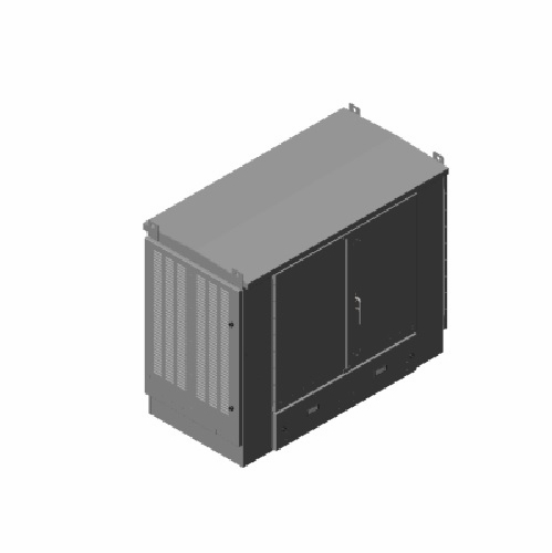 Multilink 030-179-10  4 Bay OTN Cabinet with battery drawer, 2500W Heat Exchanger, 4 swing out racks
