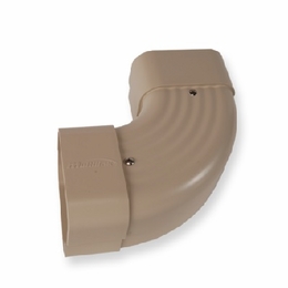 Multilink 039-146-12Dsf-90-W  Downspout 90 Degree Flat Fitting  Exterior Ivory Raceway Solutions