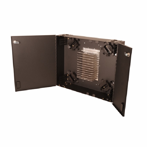 Multilink 045-063-10  Fwe-288-Xh Wall Mount 288 Port W/Splice Tray Rack Holds 12 Splice Trays - Blk
