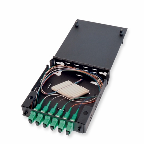 Multilink 045-187-10  Fwm-1X--Sp, Wall Mount 1 Panel Singe Door Fdi W/Splice Chip   Black Wall Mount