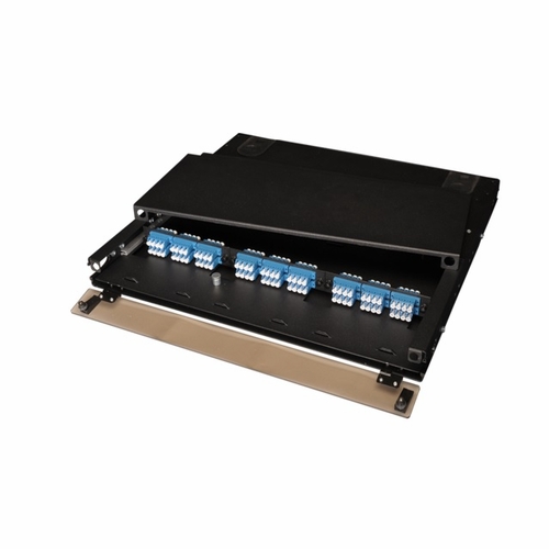 Multilink 045-339-10  Frm-1Ru-3X-Ts-Hd Slide Out Tray, Holds 3 Panels - Blk  Rack Mount Fiber Enclos