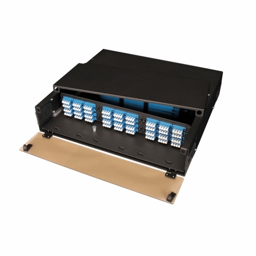 Multilink 045-382-10 Frm-2Ru-6X-Ts-Hd Slide Out Tray, Holds 6 Panels -Blk    Rack Mount Fiber Enclos