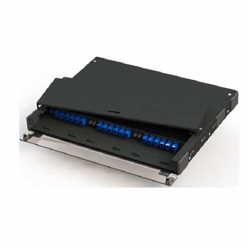 Multilink 045-686-10  Frm-1Ru-3X-Ts Slide Out Tray, Holds 3 Panels-Blk (  Design) Rack Mount Fib