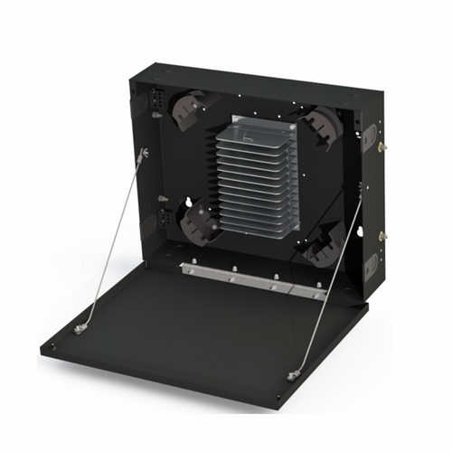 Multilink 045-771-10  Fwe-288-Xh Wall Mount 288 Port W/Splice Tray Rack Holds 12 Splice Trays - Blk
