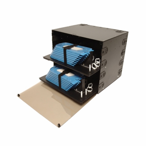 Multilink 045-786-10  Frm-8Ru-Ss Black Rack Mounted Splice Shelf Will Support Up To (8) 4048-Sstp