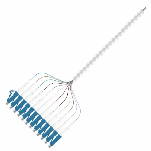 Multilink 065-180-10-Ml Pigtail, 12 Fiber, Lc/Upc, Sm, 3 Meter Spiral Wrapped Plc Optical Splitter