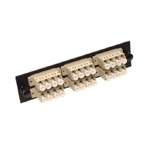 Multilink 065-225-10  Mlcq-24-Mm-P-Blk Loaded Lc Mm Phos Bronze Quad Pack Panel Beige Preterminated