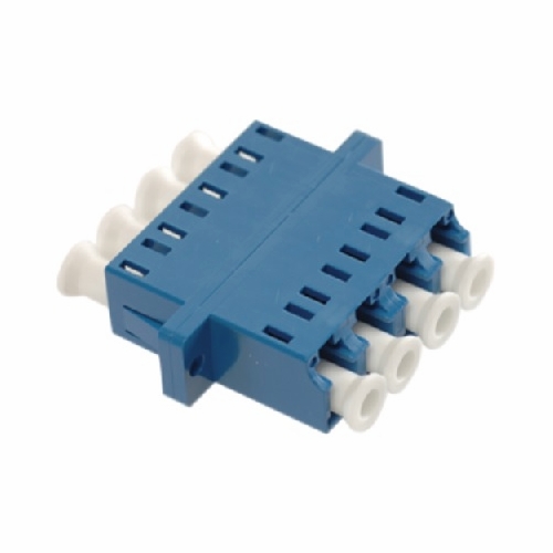 Multilink 065-239-10  Lc Quad Upc Sm Ceramic Blue Fiber Optic Adapters