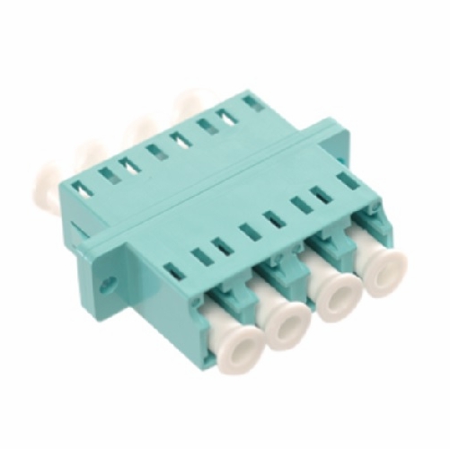 Multilink 065-241-10  Lc Quad 10 Gig Pc Mm Phos Bronze Aqua Fiber Optic Adapters