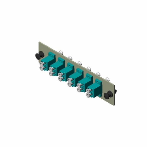 Multilink 065-245-11  Mlcdg-12-Mm-P-Ow Loaded Lc Mm Phos Bronze Duplex 6 Pack Panel 10 Gig Aqua Pret