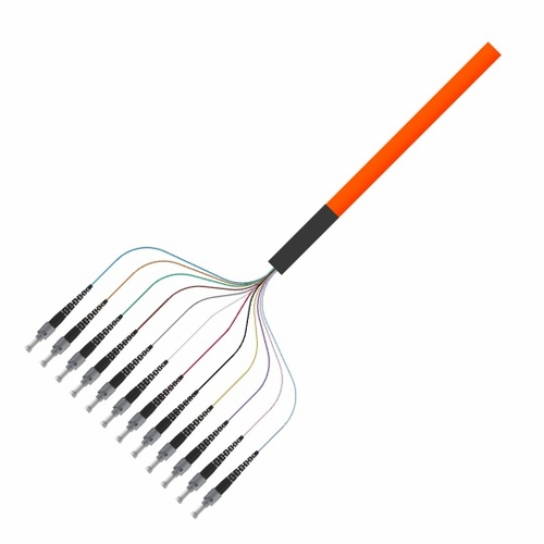 Multilink 065-377-10-Ml Pigtail, 12 Fiber, St/Pc, Mm, 62.5, 3Meter Ofnr (Orange) Plc Optical Split