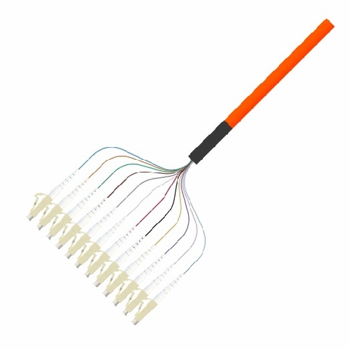 Multilink 065-397-10-ML Pigtail, 12 Fiber, LC/PC, MM, 62.5, 3meter, OFNR (ORANGE) PLC Optical Split