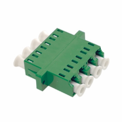 Multilink 065-419-10  Lc Quad Apc Sm Ceramic Green Fiber Optic Adapters