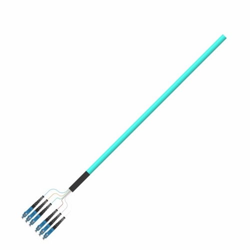 Multilink 065-439-10-ML Pigtail, 6 Fiber, SC/PC, MM, 50/125/900, 3meter, OFNR (AQUA) PLC Optical Sp