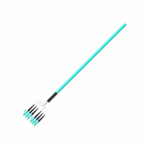 Multilink 065-815-10 Pigtail, 6 Fiber, Lc/Pc, Mm, 50/125/900, 3Meter, Ofnr (Aqua) Plc Optical Split