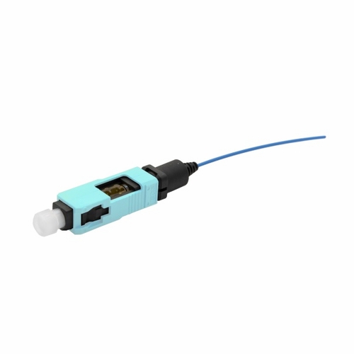 Multilink 066-132-10 Multimode SC/UPC Connector Aqua Housing 50/125 OM4 Surelight Field Installable
