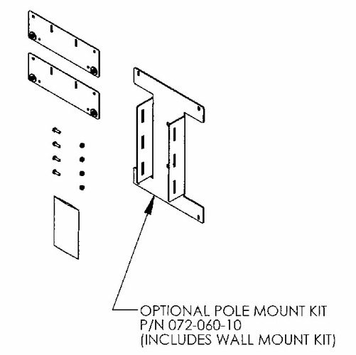 Multilink 072-060-10  Pole Kit Wall Mount Fiber Enclosures