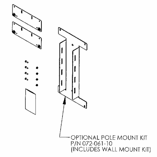Multilink 072-061-10  Pole Kit Wall Mount Fiber Enclosures