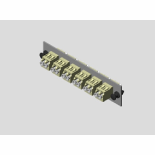 Multilink 10-3627  Mlcd-12-Mm-P-Ow Loaded Lc Mm Phos Bronze Duplex 6 Pack Panel Beige Preterminated