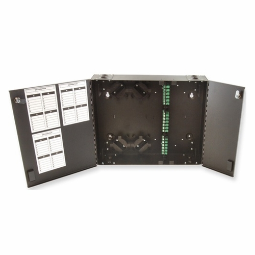 Multilink 10-5283  Fwm-9X-D Black Double Door 54 Port Enclosure  Holds 9 Panels-Blk Wall Mount