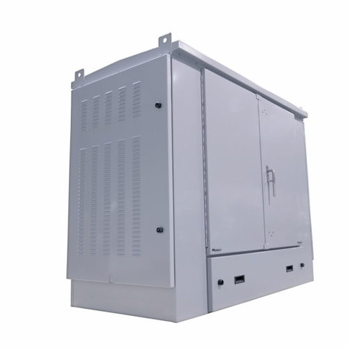 Multilink 14001  4 Bay Otn Cabinet With Battery Drawer, 12K Btu A/C, Gray Otn