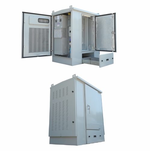 Multilink 14002-2 2 Bay OTN Cabinet with battery drawer, 8k BTU A/C, Gray OTN Cabinet