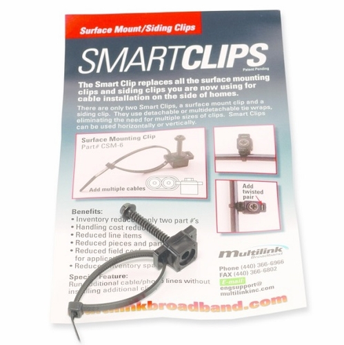 Multilink 33627Kchv-6B  Siding Clip (Black)  Drop Splice Hardware