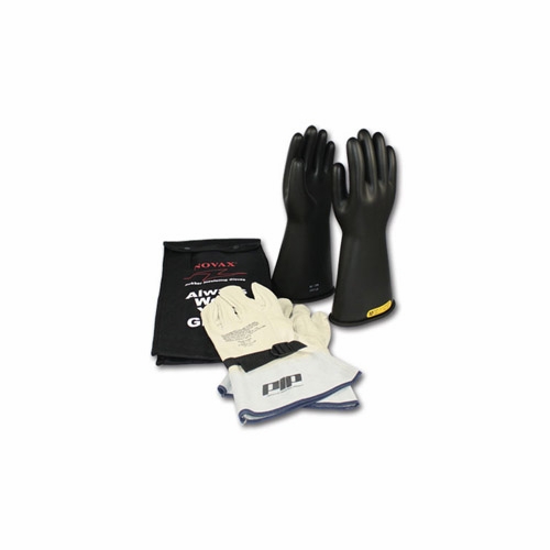 Novax Rubber Electrical Insulating Safety Kit Class 2  17Kv Ac Gloves, Protectors Bag   Size 10