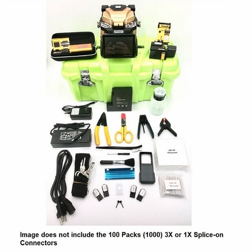 Optix America Wrx400-Bundle Wrx400 Clad Alignment Splicer Kit  100 Packs (1000) 3X Or 1X Splice-