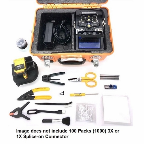 Optix America Wrx400H-Bundle   Wrx400H Handheld Fttx Clad Alignment Splicer Kit   100 Packs (1000) 3